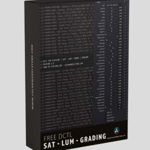 FREE DCTL - Sat and Lum Grading for Davinci Resolve